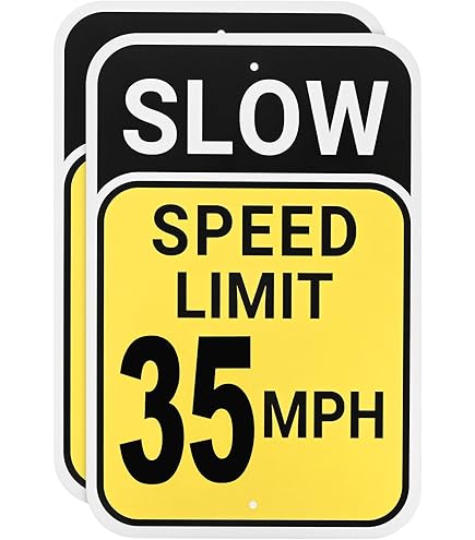 Amazon.com: Speed Limit 30 Mph Sign Metal Sign Slow Warning