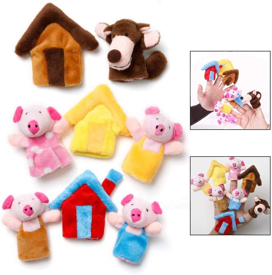 Jzhen Different Cute Hand Finger Animal Puppets Cartoon Baby Early Education Toys for Children Gift, Multicolor, 7cm x 3cm - Image 4