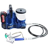 Cordless Airless Paint Sprayer Gun, 1.2L Capacity, 6-Speed Adjustment, 70inch Hose, 360&deg; High Reaching Handheld Sprayer for Latex Paints Lacquers Wall Painting (Blue)