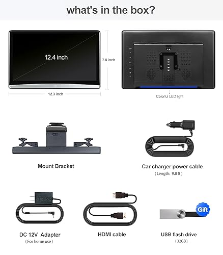 Android Universal 4K Car TV Headrest Monitor Tablet for Back