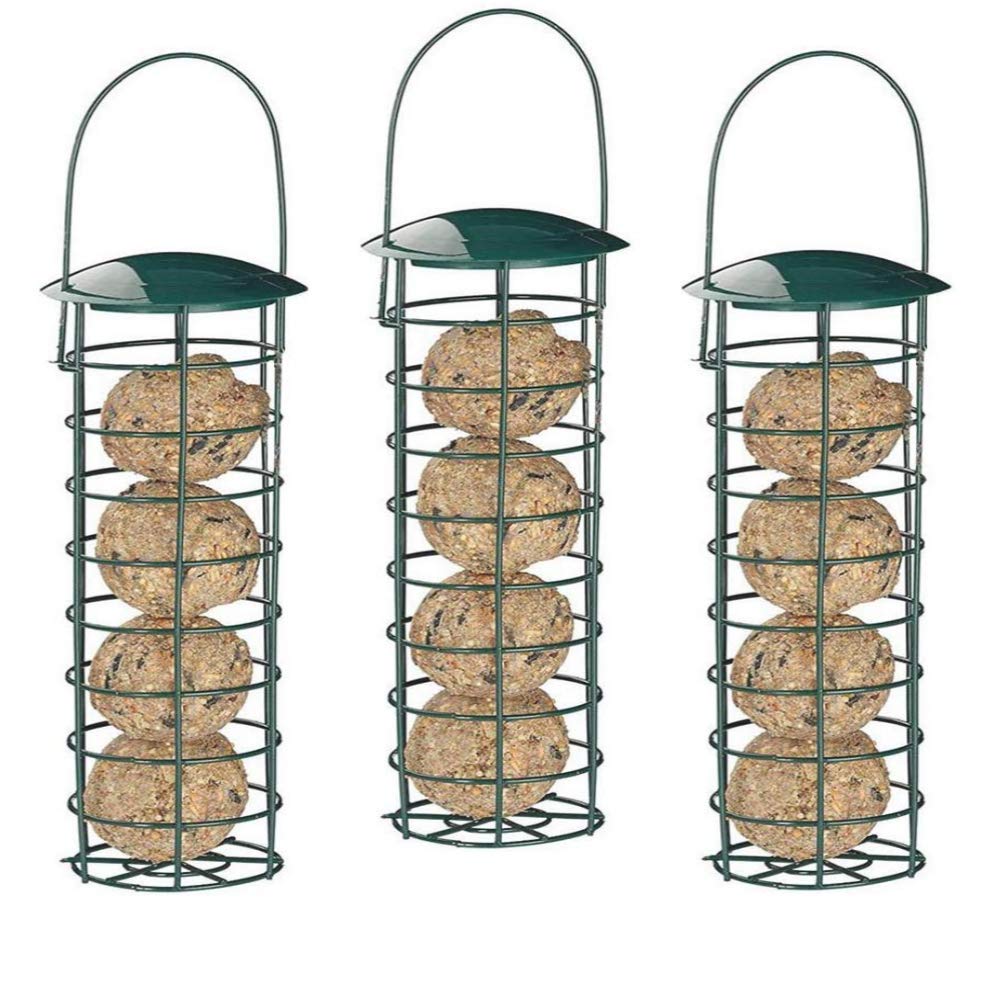 3 x 10550 Deluxe Heritage Wild Bird Hanging Fat Ball Feeder Garden Suet Ball Feeders 10"