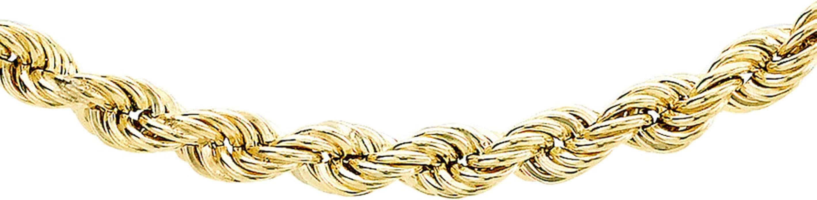 HATTON GARDEN 9ct Yellow Gold Rope Chain Necklace for Women Gift for