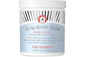 First Aid Beauty - Ultra Repair Cream, Intense Hydration Whipped Colloidal Oatmeal, Clinically Proven to Strengthen Skin Barrier in 7 Days & Helps Relieve Eczema, Luxury Face & Body Moisturizer, 14 oz