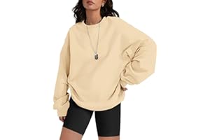 ATHMILE Oversized Sweatshirt for Women Crewneck Fleece Long Sleeve Pullover Hoodies Tops Fall Fashion Outfits Clothes 2023