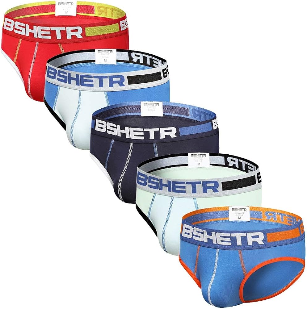 Men's Underwear Briefs 5-Pack Cotton Low Rise Multi Color Soft Underpant at  Men’s Clothing store