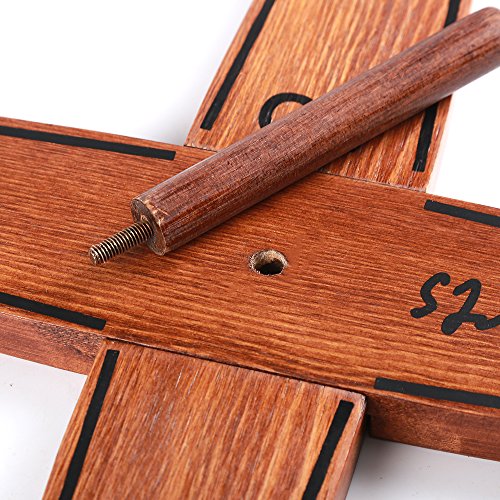Goutoports Wooden Loop & Hoop Ring Toss Game Set, Kids and Adults Games With 5 Quoits Rope and Carrying Bag