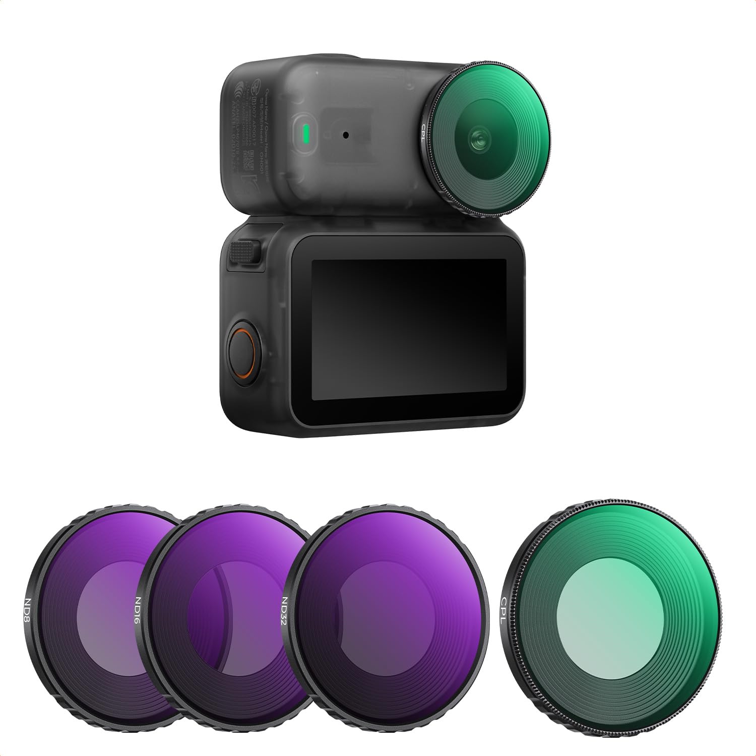 Photo 1 of K&F CONCEPT ND CPL Filter Set Compatible with DJI Osmo Nano Vlogging Camera, 4 Pack ND8 ND16 ND32 CPL Neutral Density light Reduction Polarizing Action Camera Accessories, Multicoated HD Optical Glass