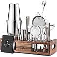 Etens Mixology Bartender Kit Bar Tool Set | Cocktail Making Kit Boston Shaker Set with Stand | Mixed Drink Mixing Professional Martini Shaking Tins Bartending | Home Barware Accessories Equipment