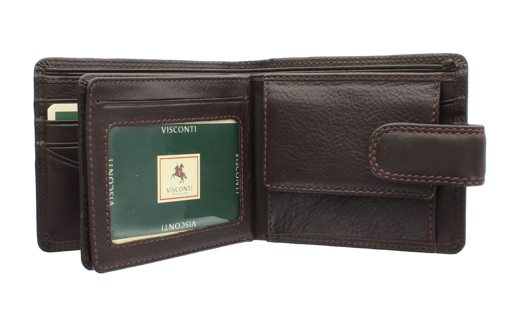VISCONTI Heritage Collection Strand Leather Wallet with Tab Closure RFID Blocking HT13 Chocolate