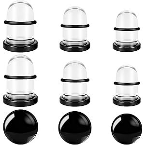 WINSENET 3-6Pcs Glass Ear Stretching Kit 1.6-21mm Plugs for Ears Gauges with O-Rings Single Flare Glass Gauge Stretching Kit