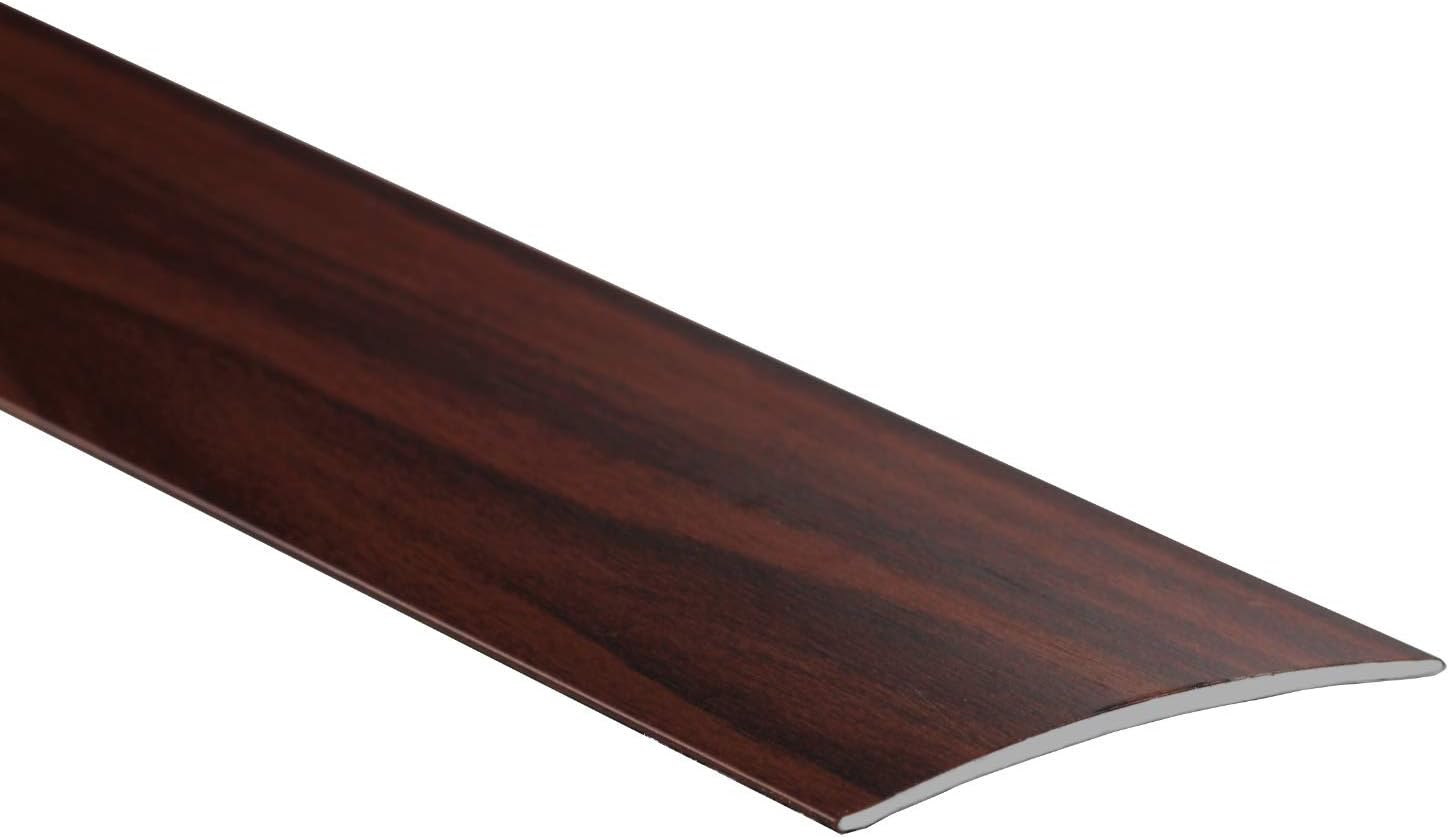 80mm Wide SelfAdhesive Aluminium Wood Effect Transition Strip Carpet