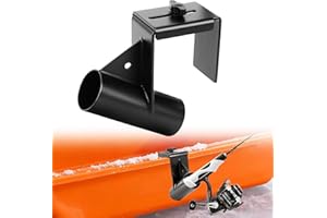 YIBOBO 1/2/4 Pcs Upgraded Metal Ice Fishing Sled Rod Holder, Adjustable 1.9-3.7 Inch Sturdy Ice House Rod Holder, Heavy Duty Hands-Free Ice Fishing Pole Holder Gear Rack for Sled, Bucket