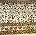 India Arts Cotton Floral Tablecloth Rectangle Amber Olive White Kitchen Dining Linen