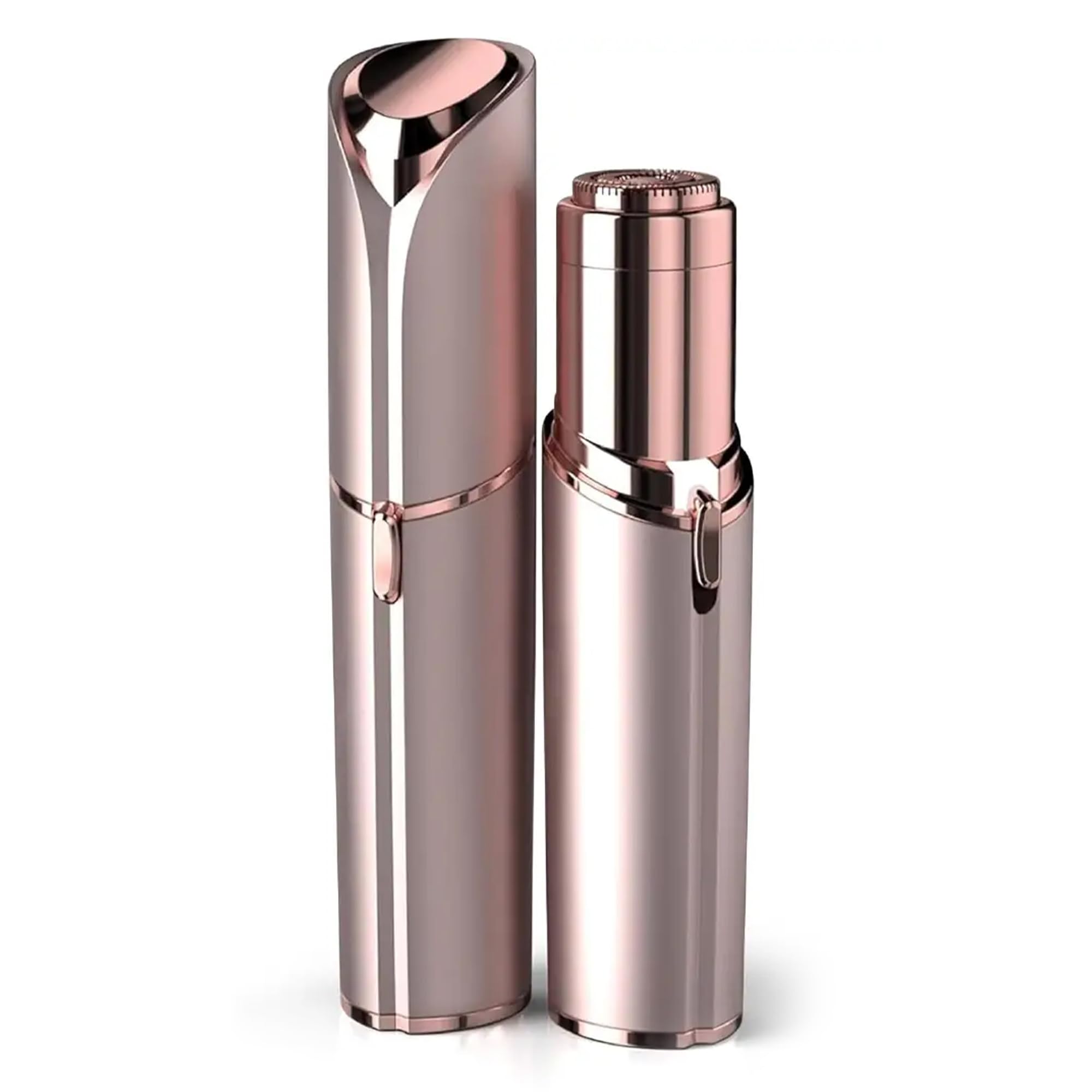 Facial Hair Removal for Women: Electric Hair Removal Device - Rechargeable Painless face Razor for Chin Upper Lip Peach Fuzz with Light (Gold)