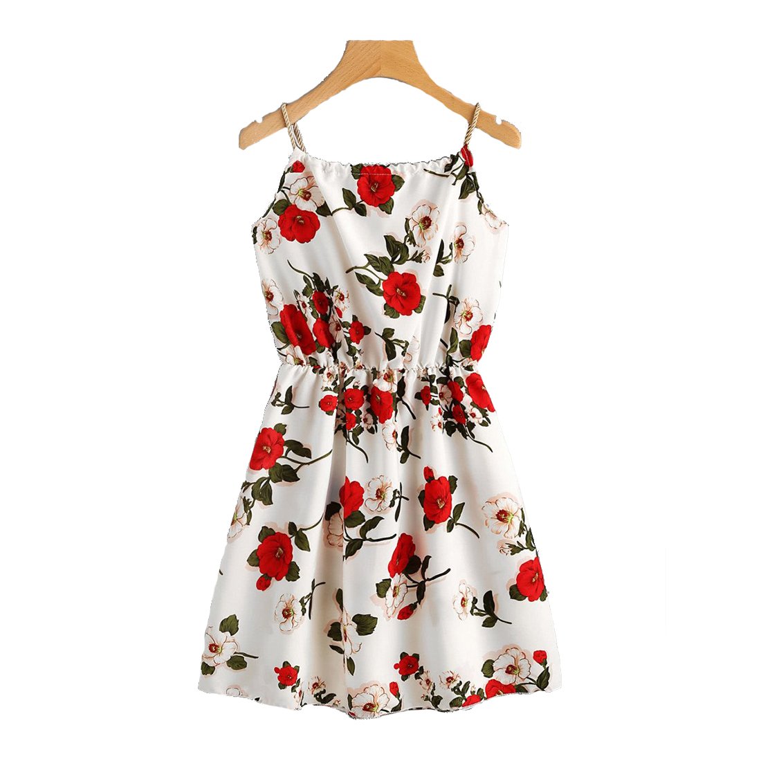 Floral Print Random Self Tie Cami Dress 