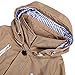 GloryStar Girl's Stylish Adjustable Elastic Waist Windbreaker Jacket Khaki
