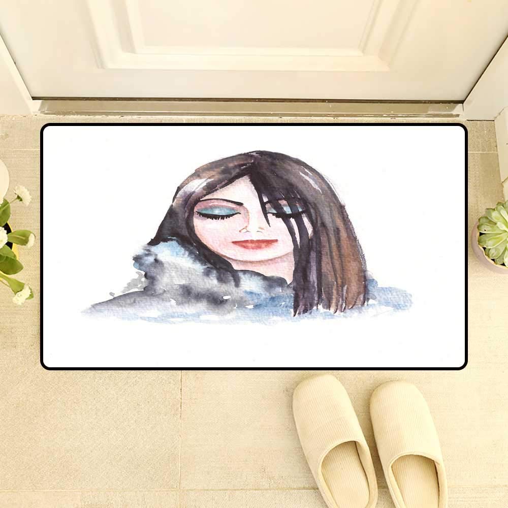 Amazoncom Door Mats For Inside Watercolor Beautiful Woman