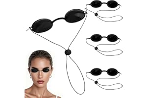 4Pcs Black Tanning Goggles, Red Light Therapy Eye Protection Eye Goggles Tools for Red Light Therapy Tanning Eye Protection f