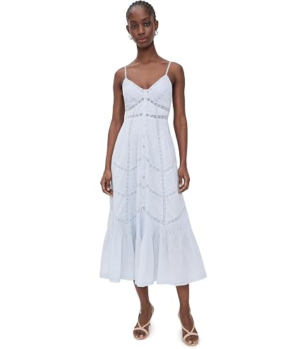 LOVESHACKFANCY Women's Suvi Dress, Pink, XXS at Amazon Women's Clothing store