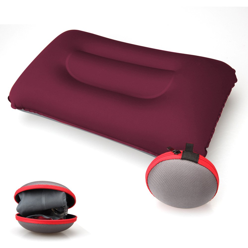 Cuscino Da Viaggio Gonfiabile Con Supporto Poggiatesta: Portatile Per Aereo, Treno, Auto, Ufficio