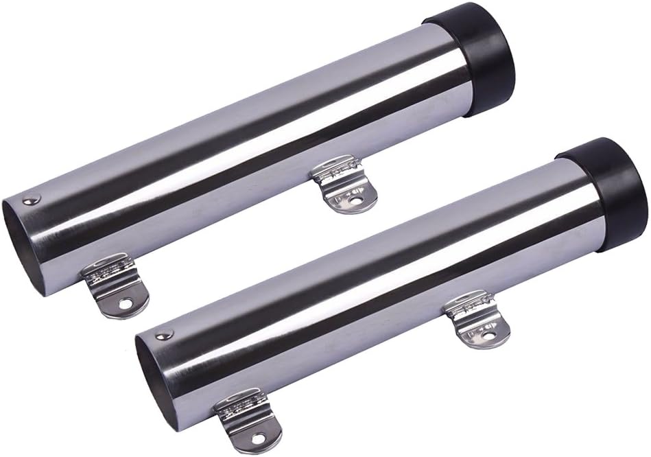 NUZAMAS 2X Stainless Steel Fishing Rod Holders Flush Mount Mounting 316