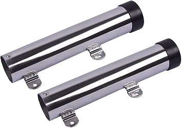 Amazon Nuzamas 船用 シングルロッドホルダー ステンレス 壁掛けタイプ ボート用竿立て 2個セット Nuzamas 竿掛け ロッドホルダー