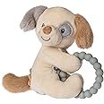 Mary Meyer Soft Baby Rattle with Soothing Teether Ring, 6-Inches, parky Puppy