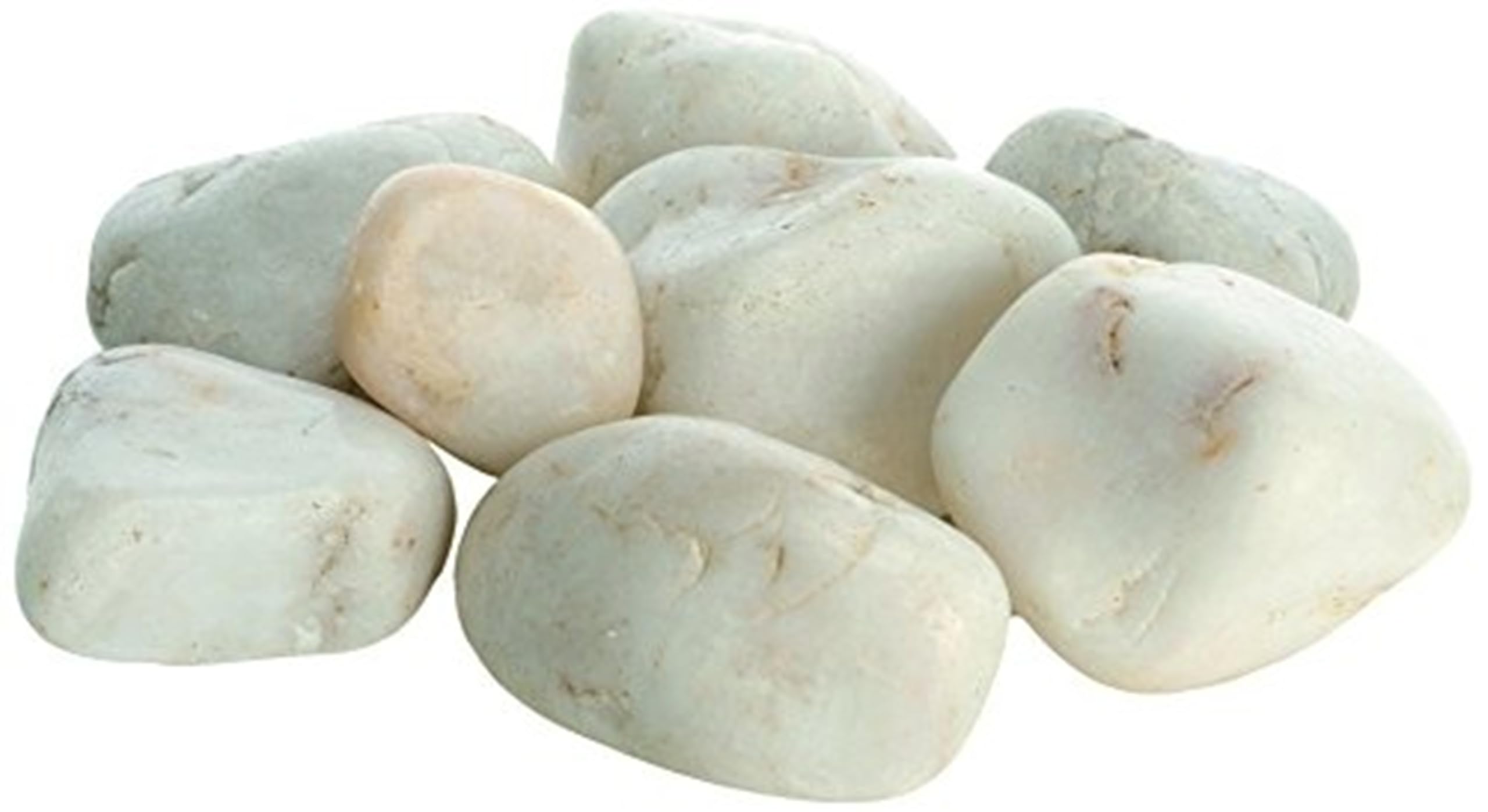 biOrb Feng Shui Fish Tank Pebble Set (White), Natural Marble Aquarium Ornaments To Add Texture & Depth, Safe, Durable Fish Tank Decorations For Freshwater & Saltwater Tanks, Aquarium Accessories