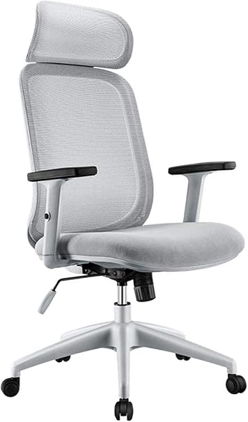 Amazon Com File Cabinets Armchair Chairs Office Computer Home Ergonomic Desk Boss Swivel Waist Support Neck Level 6 Adjustable Armrest Stool Chair Color Gray Furniture Decor