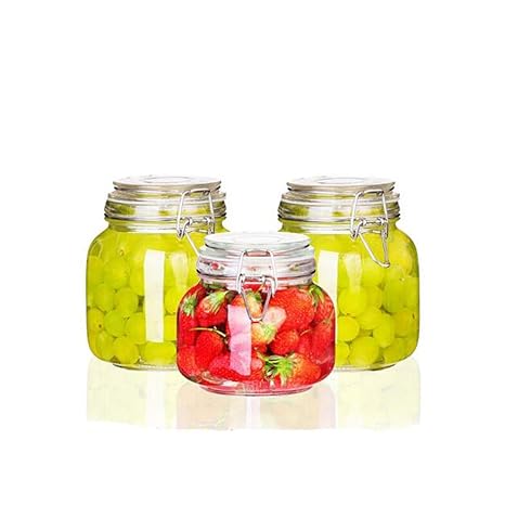 HUIJUNWENTI Botella de Vidrio, Frasco de Vidrio, Botella de Vidrio ...