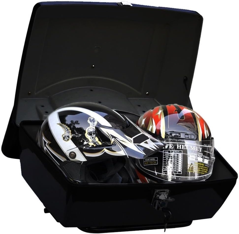 Motorcycle Trunk Tail Box Luggage Case w/Top Rack&Backrest&Tailight for Suzuki
