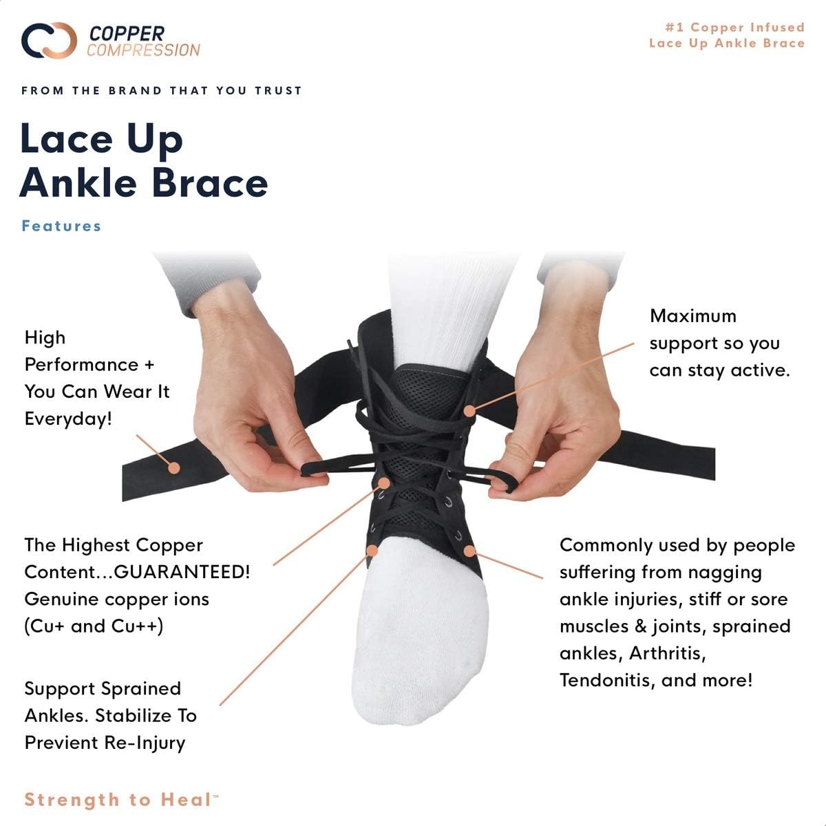 Volleyball Basketball Sprained Ankle Stabilizer and Support Wrap Guard