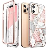 i-Blason Cosmo Series Case for iPhone 12 / iPhone 12 Pro 5G 6.1 inch (2020 Release), Slim Full-Body Stylish Protective Case with Built-in Screen Protector (Marble)