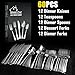 60 PCS Silverware Flatware Set with Dinner Knives, Forks and Spoons of Dessert & Dinner, Anti-rust Stainless Steel Cutlery Set Modern Kitchen Tableware Dinnerware by Umite Chef