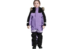 Snow Suit for Kids Girls Boys One Piece Snowsuit Waterproof Warm Winter Outdoor Overalls Snowboarding Ski Suits