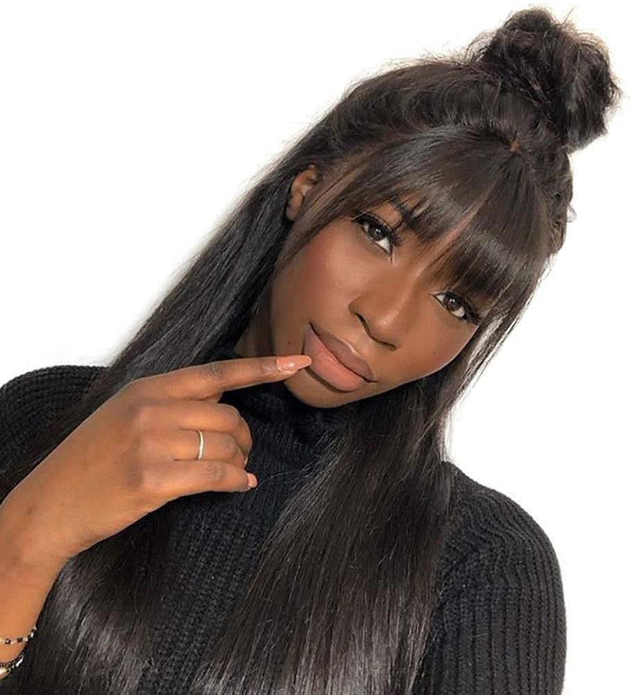 Human Hair Lace Wig 13x4 Front Lace Wig Swiss Lace Soft Hair Grade 7A Glueless Bleached Knots Free Part with Pre Plucked Natural Hairline Brazilain Hair Wig 22 inch