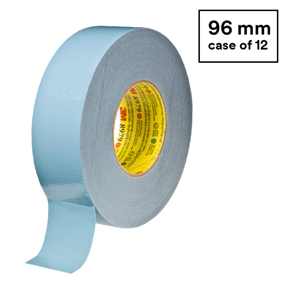 3M 8979 Performance Plus Duct Tape, Slate Blue, 96 mm x 54.8 m x 12.1 mil – High Performance Duct Tape for Splicing/Taping Insulation, Capping Pipe, Temporary Repair and More, Case of 12