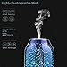 TaoTronics TT-AD008 Diffuser, Essential Oil Diffuser with Elegant 3D Glass, Compact 6.76 oz/200 mL Aroma Diffuser, Humidifier for Kids, Comes with 2 Glass Covers, Extra Silver Shade for Free