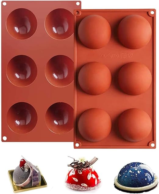 Silicone Molds for Chocolate Bombs Large, 2 Pack Hot Cocoa Bomb Mold