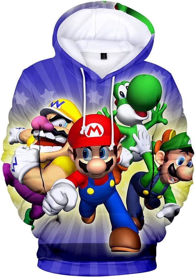 Sudadera Con Capucha Unisex Syaimn - Estampado 3D, Talla M, Material Suave De Poliéster Y Elastán