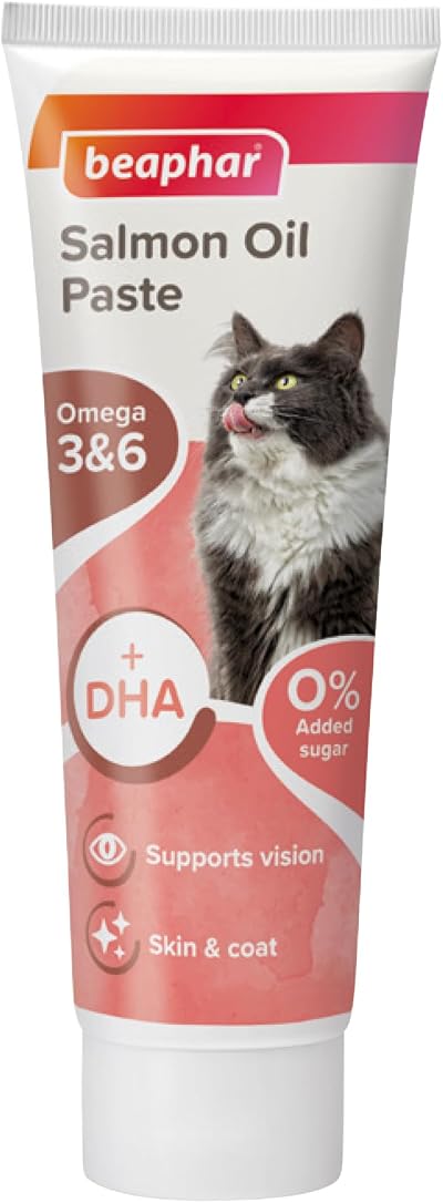 Beaphar Salmon Oil Paste for Cats 100g - Glossy Coat, Vision Support