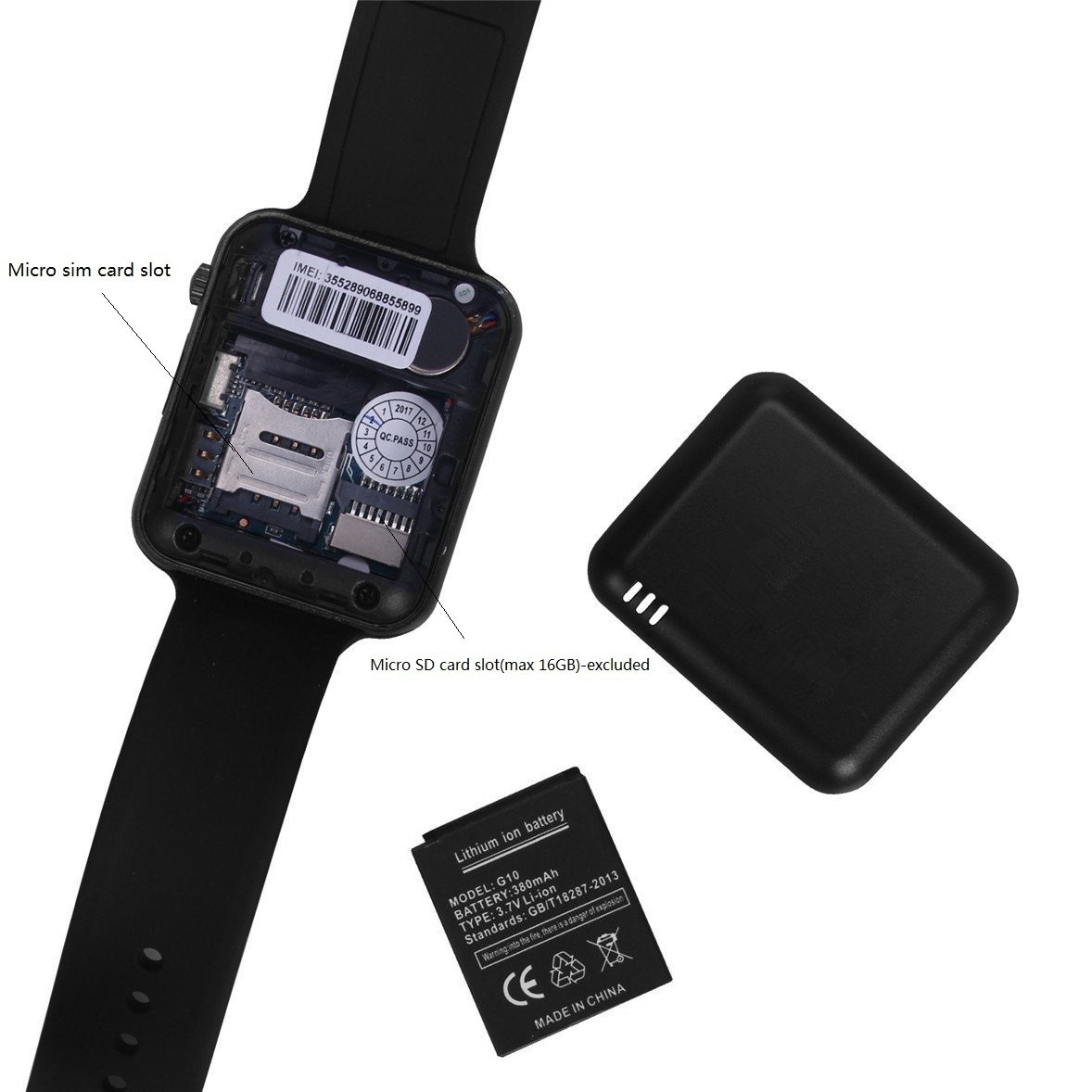 Smart Watch,OURSPOP G1 Bluetooth Touch Screen SmartWatch Unlock Cell Phone SIM 2G GSM With Camera Sleep Monitor,Push Message,Anti lost etc for Men Women Kids Boys Girls