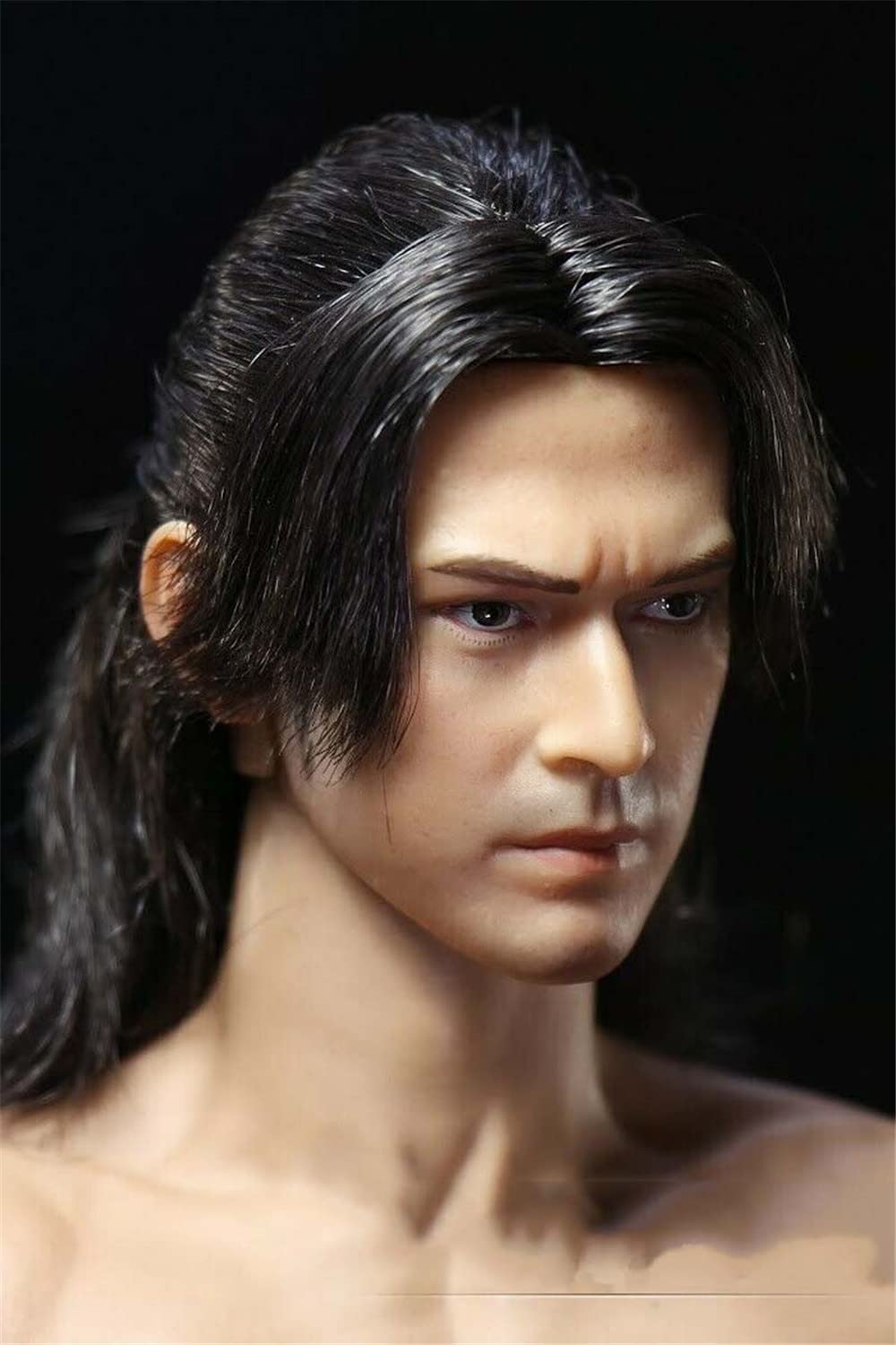 Photo 1 of 1/6 Scale Male Head Sculpt, Asian Male Soldier Head Carved for 12'' Action Figure Body Collection (beardless Version)