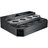 Slide Stand-14mm Eight Spaces with Segmented Storage (Black)