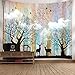Psychedelic Tapestry Wall Hanging Christmas Mandala Tapestry 51 x 59 inches Elk Forest with Birds Wall Tapestry Bohemian Hippie Tapestry for Bedroom Living Room Dorm (5159)