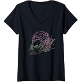 Womens House of the Dragon Iconic Moondancer Dragon Big Chest Logo V-Neck T-Shirt