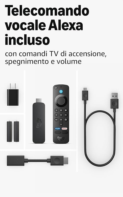 Fire TV Stick 4K Plus di Amazon, dispositivo per lo streaming con supporto per Wi-Fi 6, Dolby Vision/Atmos e HDR10+, trova serie TV più velocemente con Alexa+
