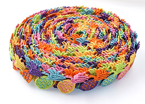 15 Yards Colorful Pineapple Lace Edge Trim Ribbon Edging Trimmings Fabric Embroidery Polyester DIY Lace Applique Sewing Craft Wedding Bridal Dress Embellishment DIY Party Decor Clothes Accessory - Thumbnail 6