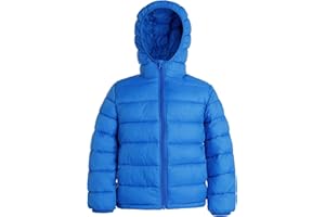 CECORC Hooded Puffer Jackets for Boys and Girls – Lightweight and Packable – Autumn and Winter Coat, Warm and Comfy