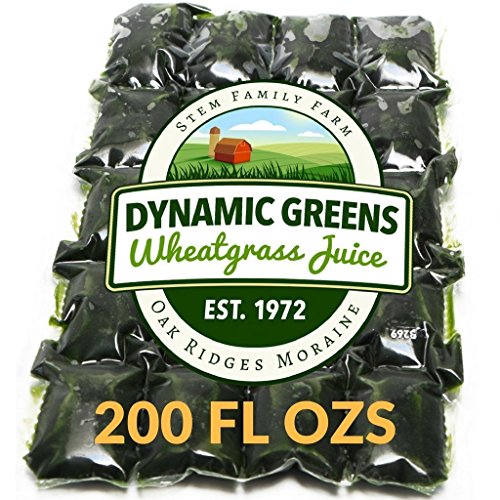 100% Wheatgrass Juice – Field-Grown, Flash-Frozen, Unpasteurized – 200 fl oz (400 x 0.5 fl oz Portions) – Dynamic Greens